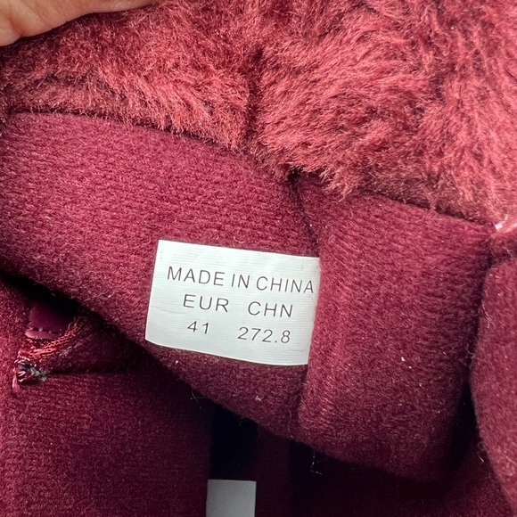 Fanture Women's Waterproof Burgundy Snow Winter Boots NEW Size 10 EU 41 - Picture 6 of 6